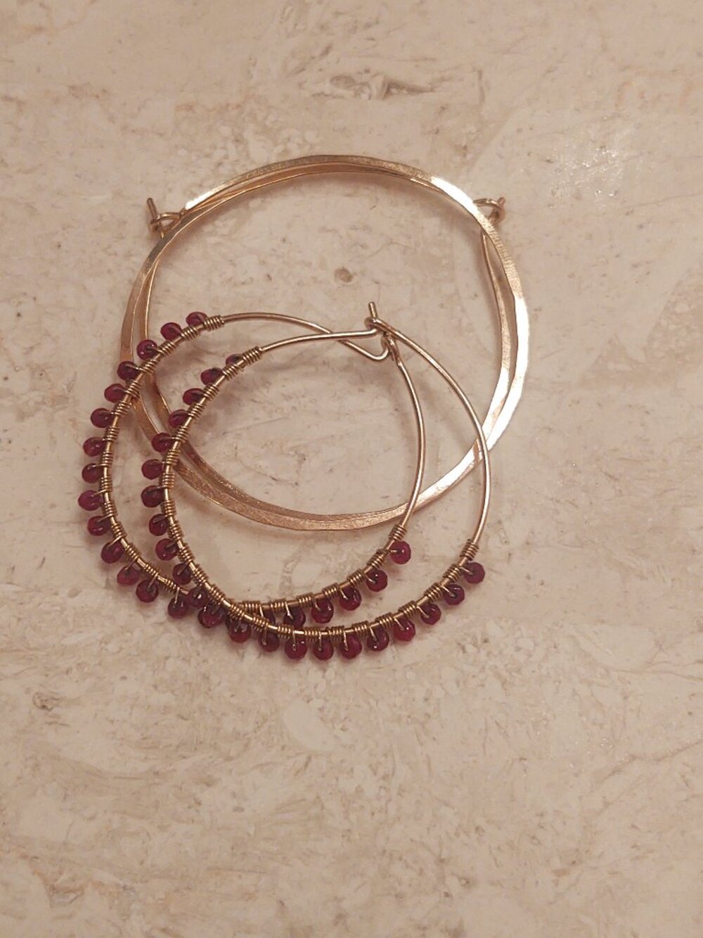 Handmade hoop earrings